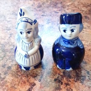 VINTAGE Danish Girl & Boy Salt & Pepper Shakers Set